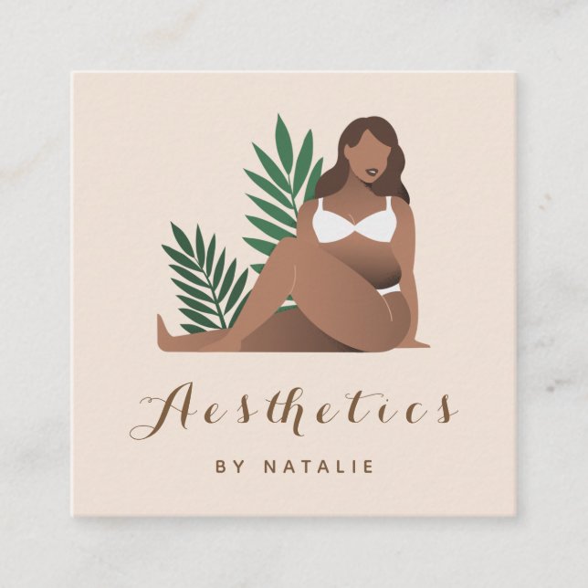 Körperpositionierung und Liebe Ästhetik Soziale Me Quadratische Visitenkarte (Vorderseite)