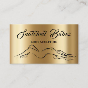Körperskulptur Schönheitslogo Massage Homey Gold Visitenkarte