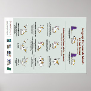 Körpersprache der Angst im Hunde-Poster (Spanisch) Poster