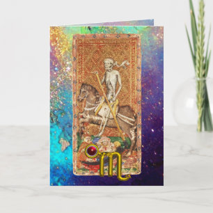 KORPIO, TOD, TAROT ASTROLOGIE ZODIAC GEBURTSTAG KARTE