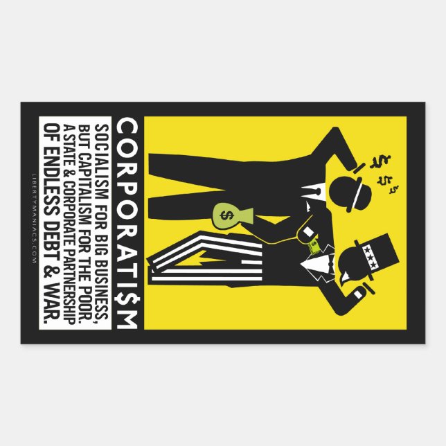Korporatismus Stickers (Vorderseite)