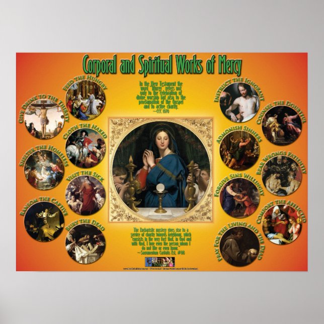 Korporative und spirituelle Werke der Gnade Poster (Vorne)