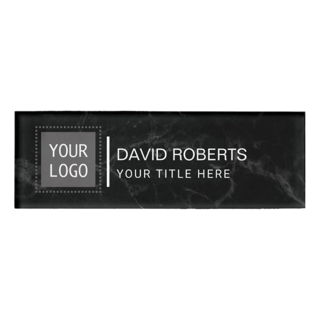 Korporatives kundenspezifisches Logo-moderner Namenschild (Vorderseite)