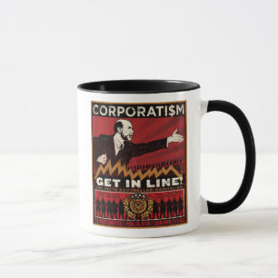 Korporativismus-Propaganda-Tasse Tasse