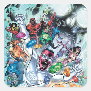 Korpusgruppe mit Rings Quadratischer Aufkleber