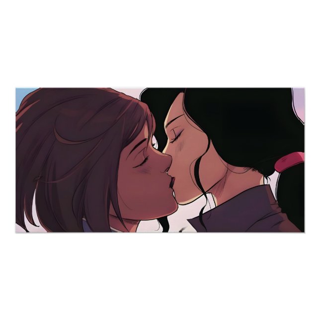 Korrasami Kiss | Korra und Asami Sato | Poster (Vorderseite)