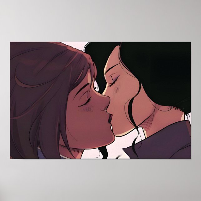 Korrasami Kiss | Korra und Asami Sato | Poster (Vorne)