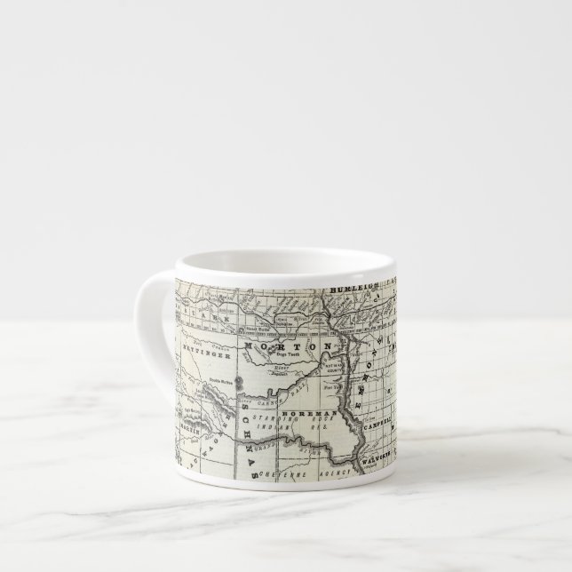Korrekte Karte von Dakota Espressotasse (Vorderseite Links)