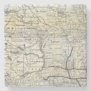 Korrekte Karte von Dakota Steinuntersetzer