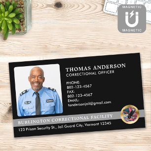Korrektionsreferent Logo des Gefängniswärters für  Magnetische Visitenkarte