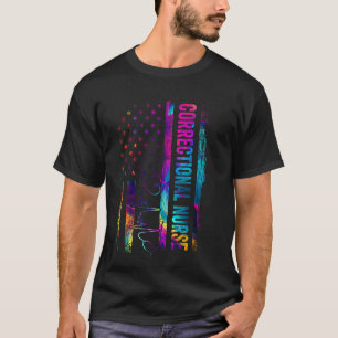 Korrektive Krankenschwester Gefärbte Krawatte Amer T-Shirt