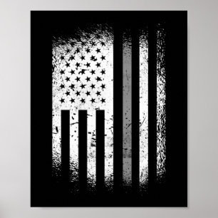 Korrektor, American Flag Thin Silver Poster