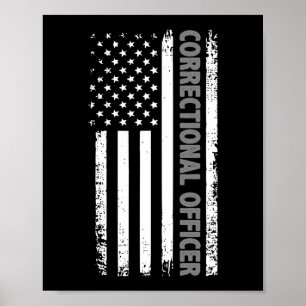 Korrektor, American Flag Thin Silver Poster