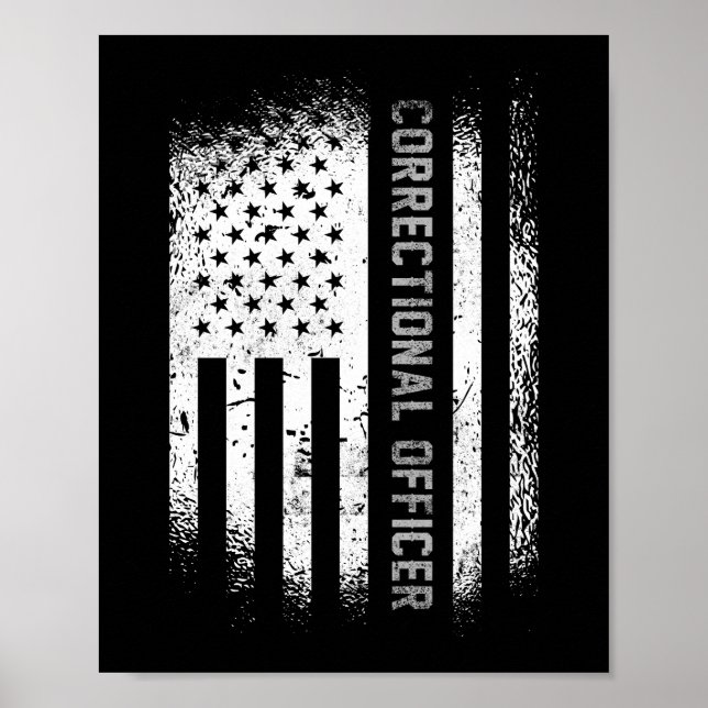 Korrektor, American Flag Thin Silver Poster (Vorne)