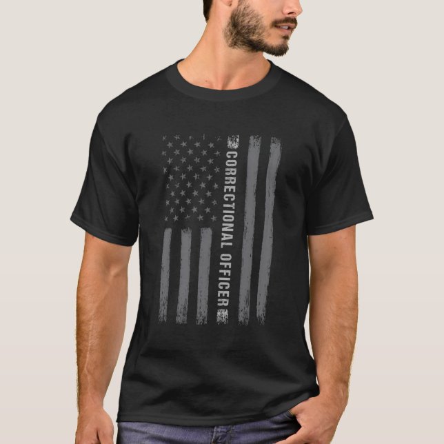 Korrektor auf der amerikanischen Flagge T-Shirt (Vorderseite)