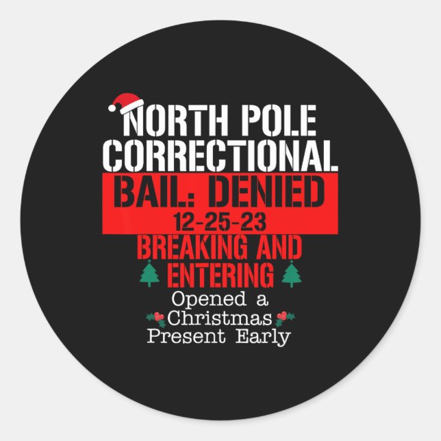 Korrektur des Nordpol-Stiels ohne Unterbrechung un Runder Aufkleber (Vorderseite)