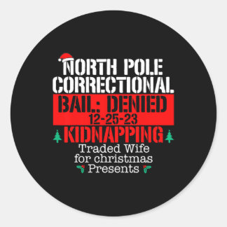 Korrektur gehandelter Ehefrauen am Nordpol - Xmas- Runder Aufkleber