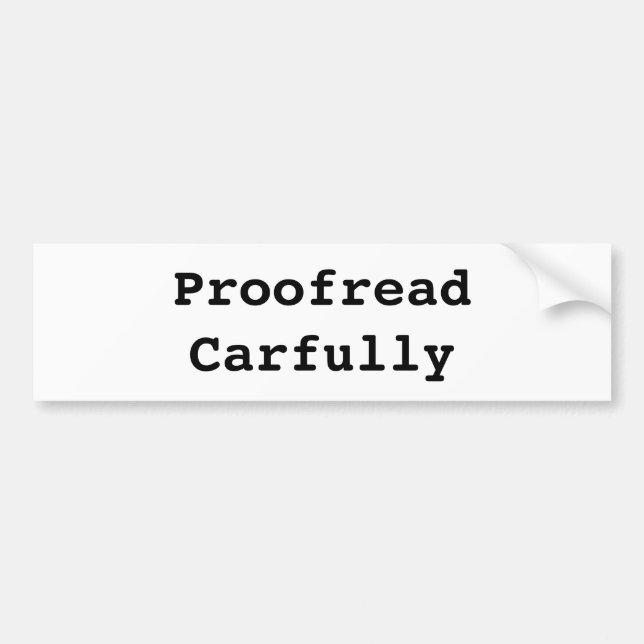 Korrektur gelesenes Carfully Autoaufkleber (Vorne)