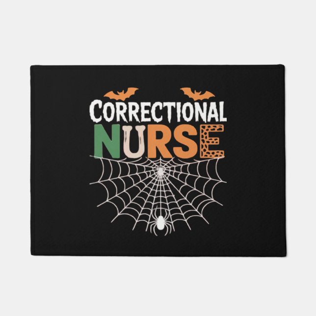 Korrektur Nurse Halloween Pumpkin Classic T-Shi Fußmatte (Vorderseite)