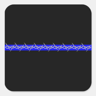 Korrekturen Blue Line Square Aufkleber