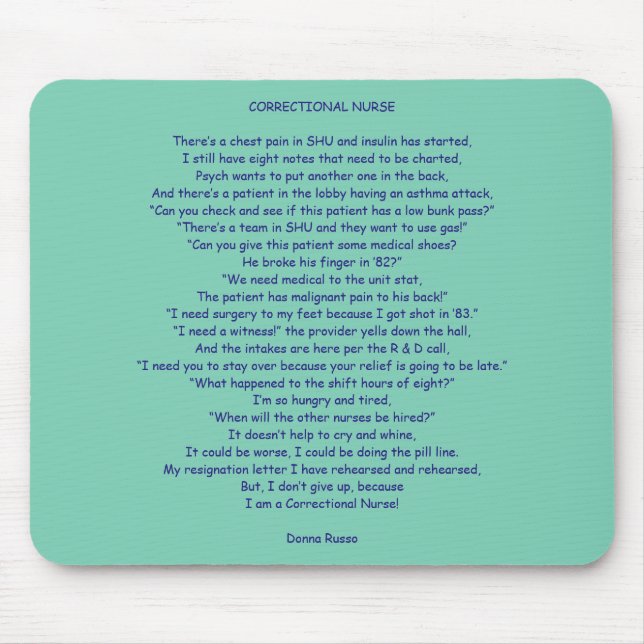 Korrekturkrankenschwester Mousepad (Vorne)