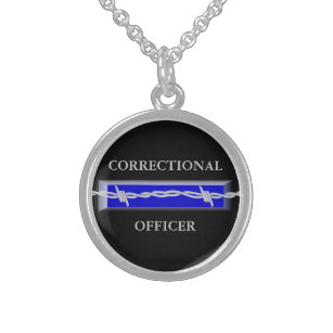 Korrekturoffizier-Gesetzesvollstreckung-Halskette Sterling Silberkette