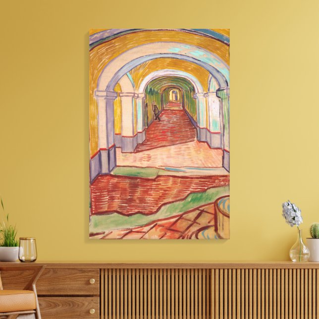 Korridor im Asyl Leinwanddruck (Insitu (Wohnzimmer))