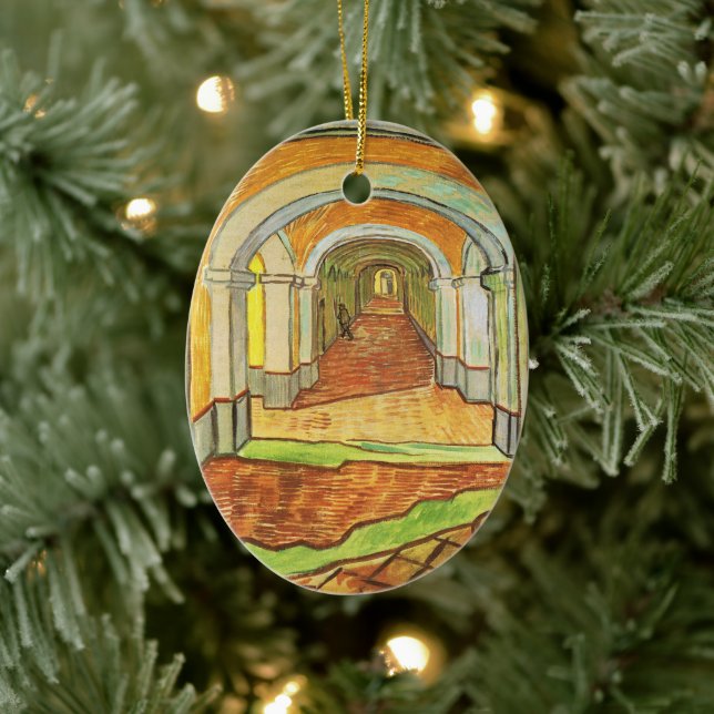 Korridor von St. Paul Asylum (Vincent van Gogh) Keramik Ornament (Baum)