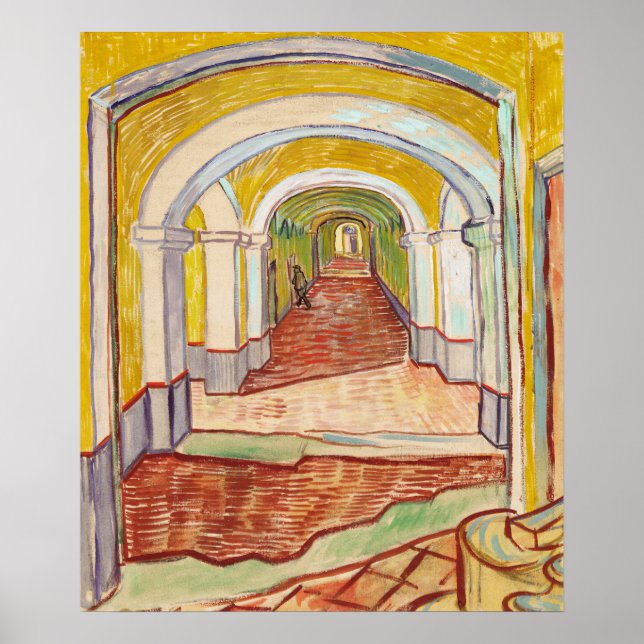 Korridor von St. Paul Asylum (Vincent van Gogh) Poster (Vorne)