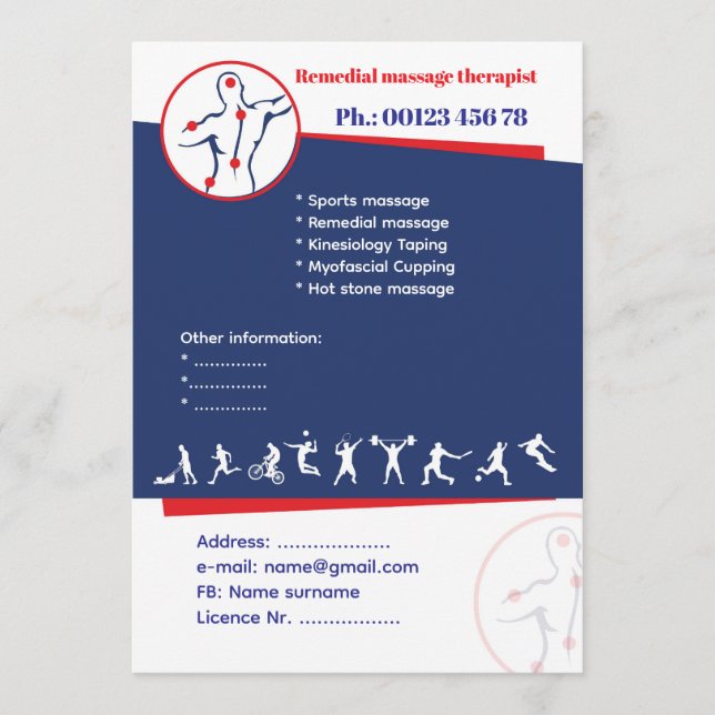 Korrigierende Massage Flyer Vorlage (Vorderseite)