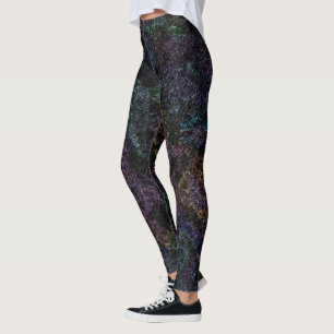 Korrodierter oder zerstörter dunkelfarbiger Schwa Leggings