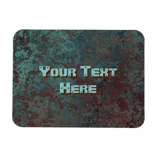 Korrosion "Kupfer"-Druck Text flexibel Magnet (Horizontal)