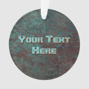 Korrosion "Kupfer", Print-Acryl rund Ornament