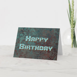 Korrosion "Kupfer" Print Happy Birthday Karte
