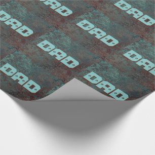 Korrosion Papier mit gefliestem VATER aus Kupfer Geschenkpapier