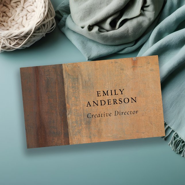 KORROSIVE GRUNGE ORANGE METAL TEXTURED VISITENKARTE (Von Creator hochgeladen)