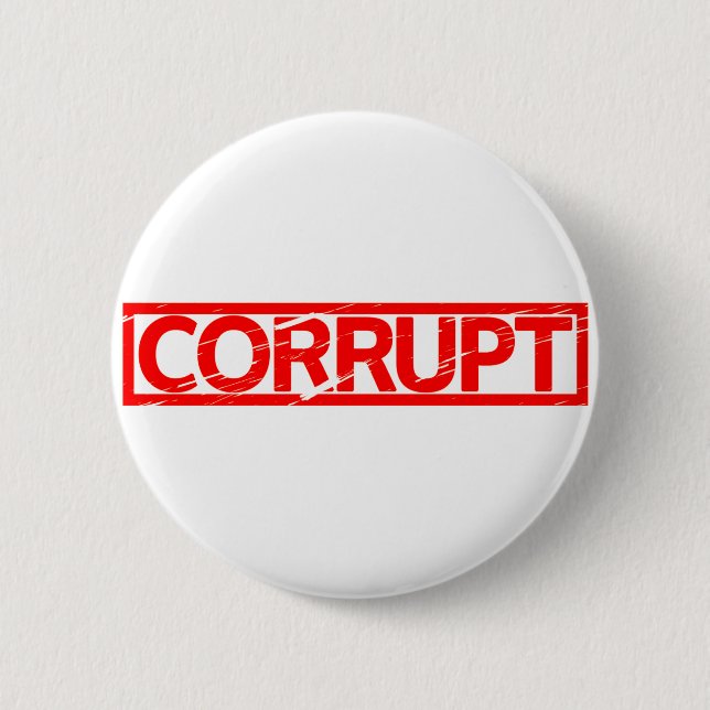 korrupte Briefmarke Button (Vorderseite)
