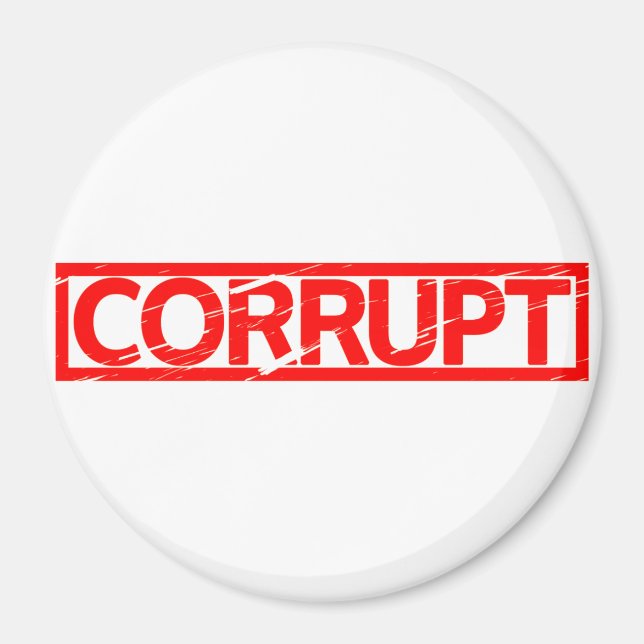 korrupte Briefmarke Magnet (Vorne)