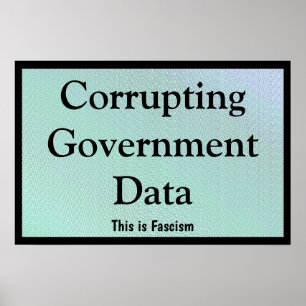 Korrupte Regierungsdaten Poster