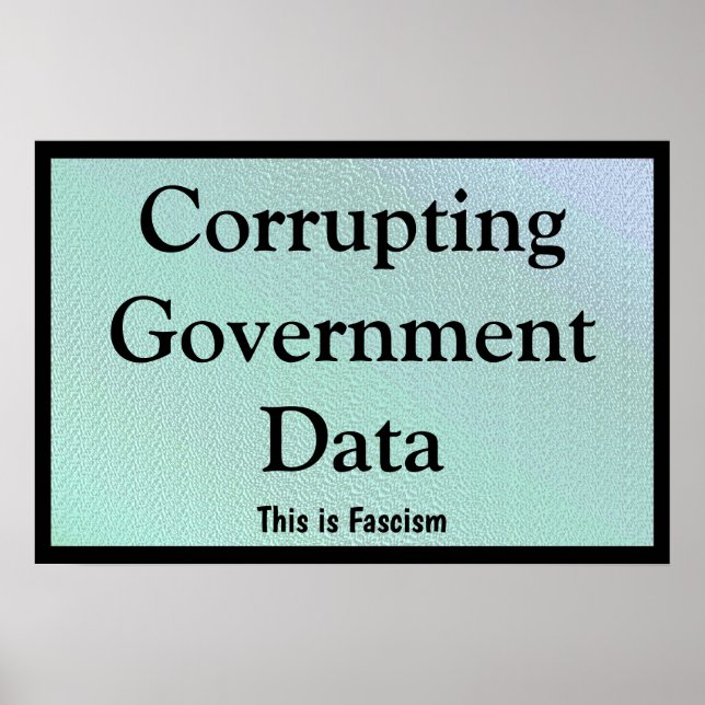 Korrupte Regierungsdaten Poster (Vorne)