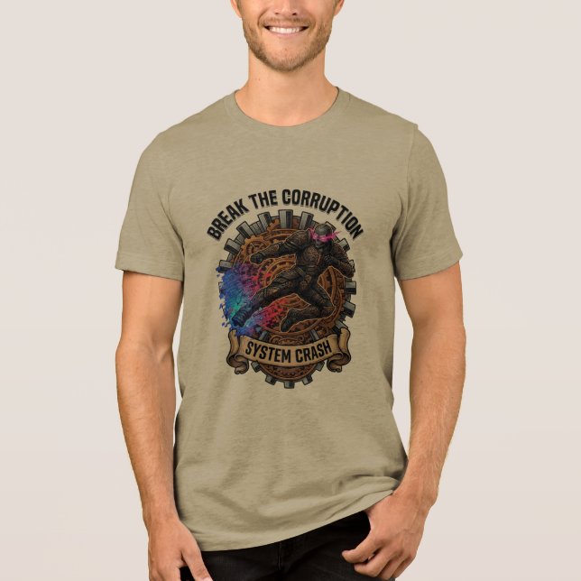 Korruptionssystem absturz zerbrechen Tri-Blend shirt (Vorderseite)