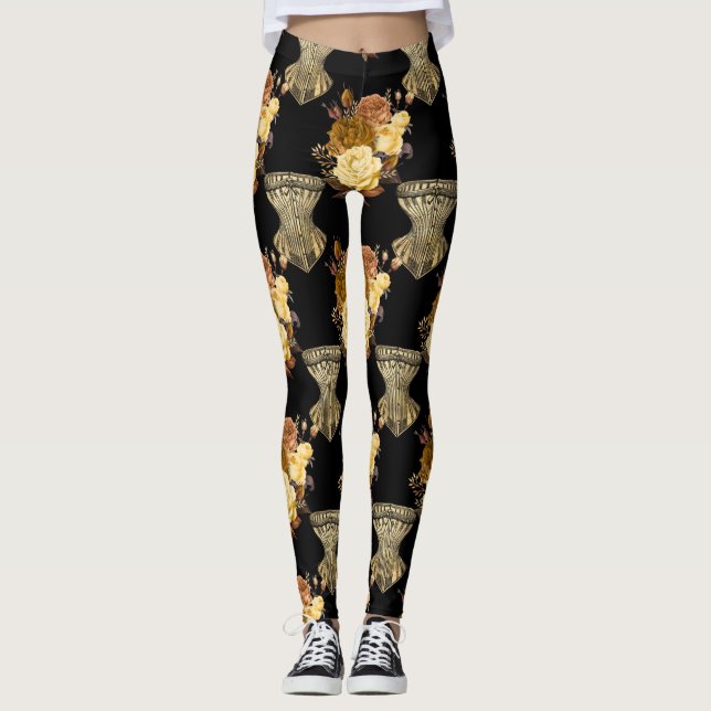 Korsetts und Blume Leggings (Vorderseite)
