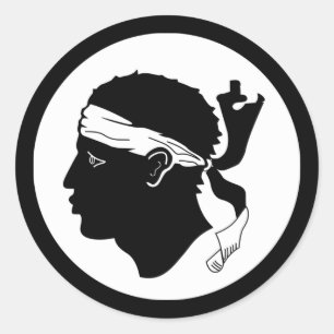 Korsika-Aufkleber Runder Aufkleber