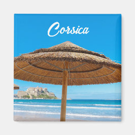 Korsika Calvi Zitadelle und Strand Souvenir Magnet