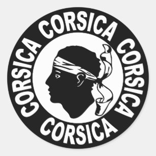 Korsika - Corsica Runder Aufkleber