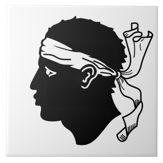 Korsika Flag Tile Fliese (Vorderseite)