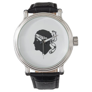 Korsika-Flaggenplatz Armbanduhr