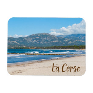 Korsika Frankreich Strand und Gebirge Souvenir Magnet