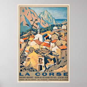 Korsika Frankreich Vintage-Reiseposter Poster