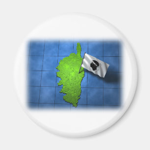 Korsika mit eigener Flagge Magnet